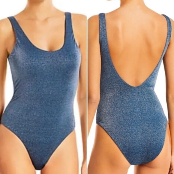 Aqua Swim Square Neck One Piece Swimsuit Size XS Color Sapphire. - Picture 10 of 10